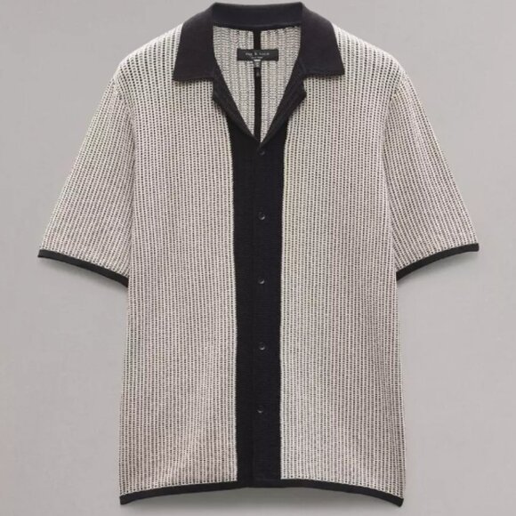 Rag & Bone - Harvey Knit Camp Shirt Men's Large (Brand New With Tags) - Picture 1 of 4